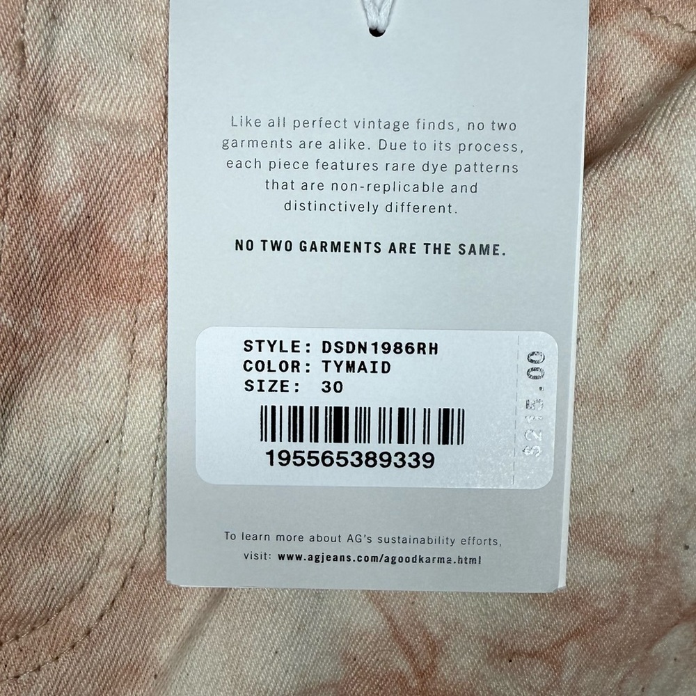 AG Alexxis Mauve Orchid High Waist Straight Leg Crop Jeans - Sz 30, NWT - Picture 10 of 16